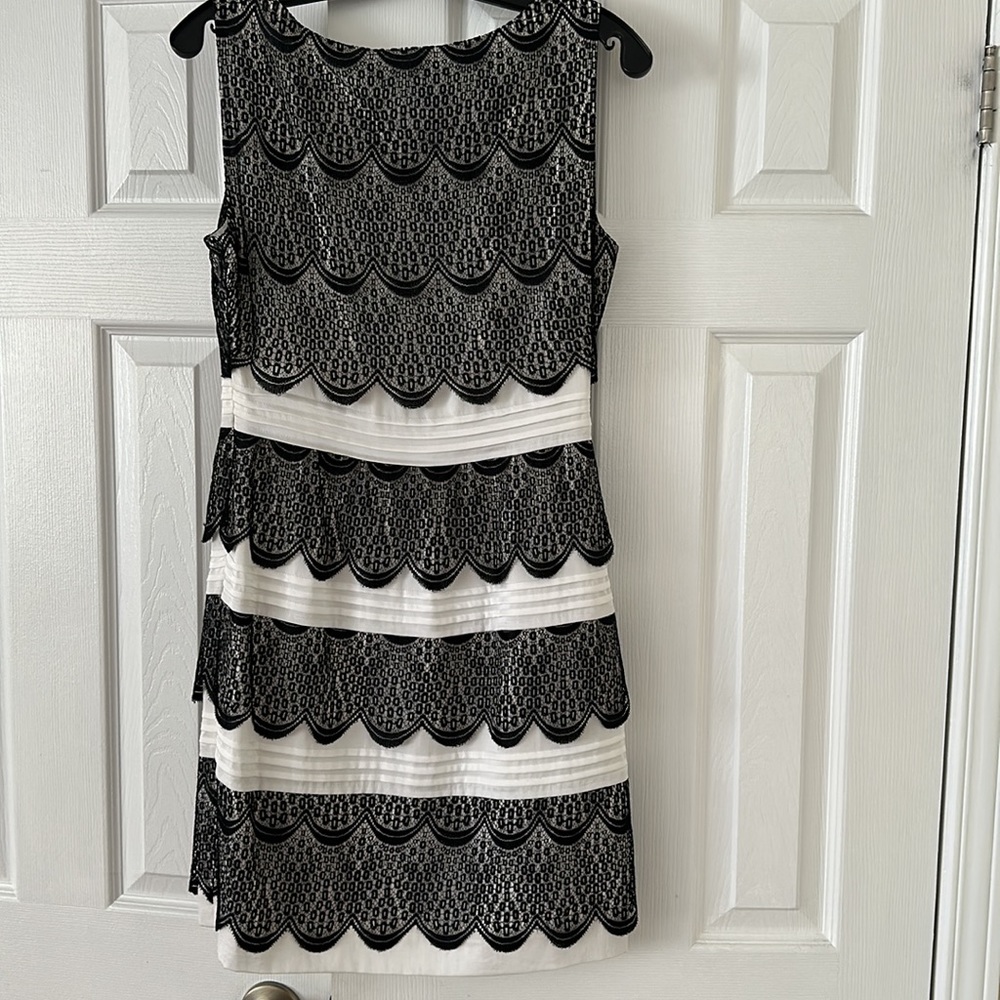 BCBGMaxAzria Black and White Lace Dress - Picture 4 of 8
